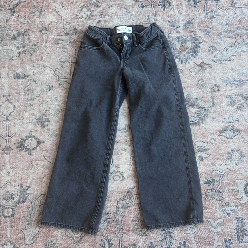 Abercrombie Kids Black Wide Leg Jeans